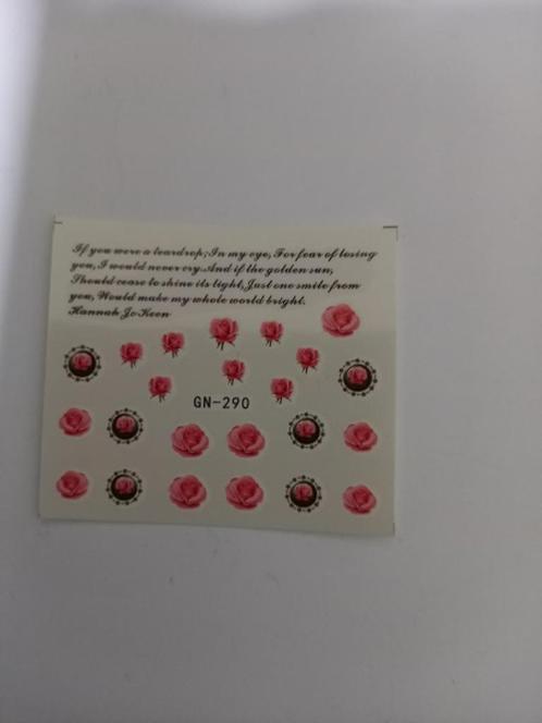 Velletje nagel water decals stickers GN-290 rozen licht roze, Sieraden, Tassen en Uiterlijk, Uiterlijk | Cosmetica en Make-up
