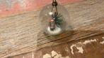 ANTIEKE KERSTBAL GLAZEN BAL MET KERSTMANNETJE, Ophalen of Verzenden, Gebruikt