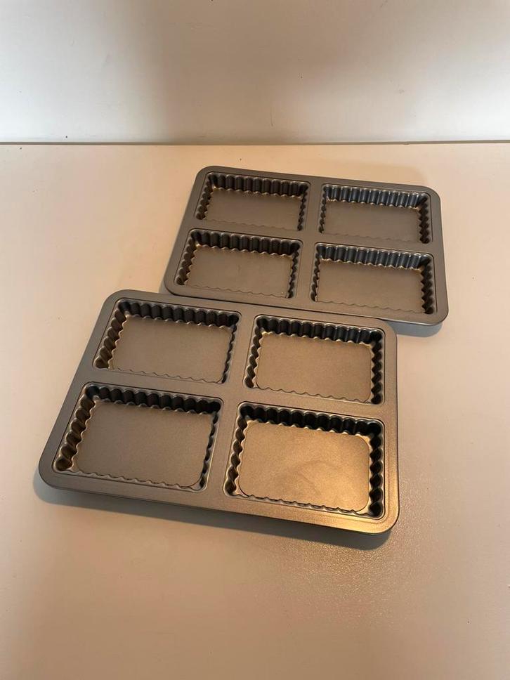 Patisse silver-top mini quichevorm losse bodem 4 vaks, Huis en Inrichting, Keuken | Keukenbenodigdheden, Zo goed als nieuw, Ophalen of Verzenden