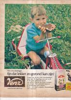 Retro reclame 1966 Venz hagelslag jongetje skelter, Overige typen, Ophalen of Verzenden