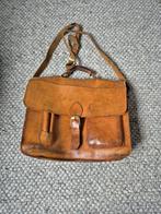 (Oude) lederen schooltas (Lerarentas), Gebruikt, Bruin, Aktetas of Boekentas, 30 tot 40 cm