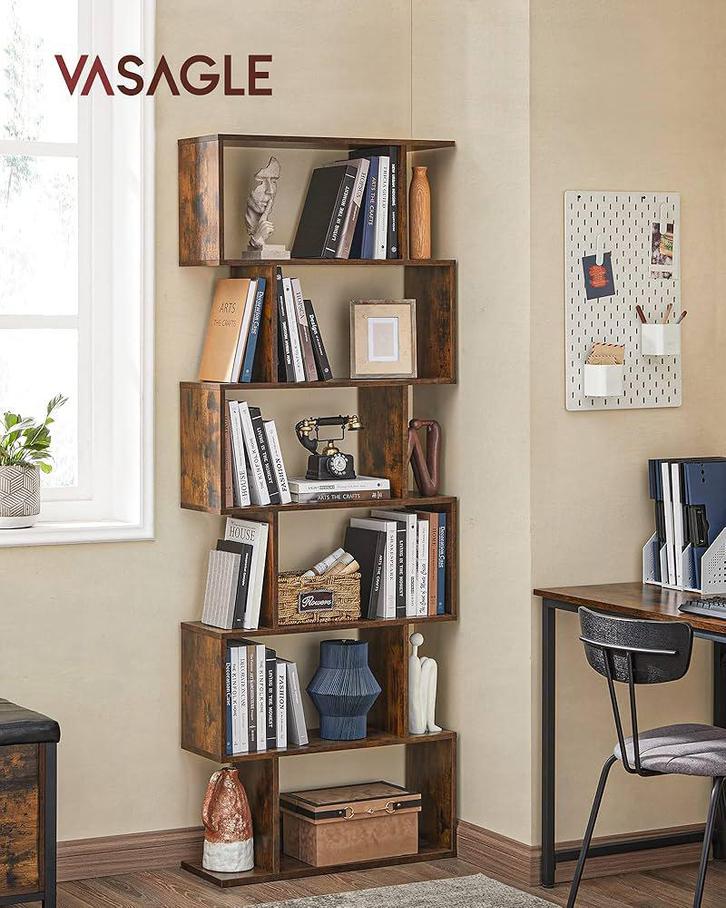 Vasagle Boekenkast Nieuw!, Huis en Inrichting, Kasten | Boekenkasten, Zo goed als nieuw, 50 tot 100 cm, Minder dan 100 cm, 25 tot 50 cm