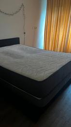 Tweepersoonsbed met matras, Zwart, Tweepersoons, Zo goed als nieuw, 200 cm