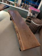 Eetkamerbank massief boomstam zwaar, Ophalen, Gebruikt
