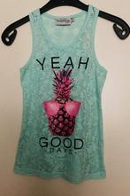 Mintgroen tanktop met ananas mt 134 - 140 EUROPE KIDS, Kinderen en Baby's, Kinderkleding | Maat 134, Europe Kids, Meisje, Ophalen of Verzenden