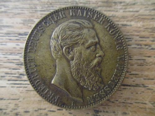 Herdenkingsmunt Kaiser Friedrich III 1888, Verzamelen, Militaria | Algemeen, Landmacht, Lintje, Medaille of Wings, Duitsland, Verzenden