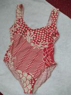 Dames badpak rood/gebroken wit maat s, Ophalen of Verzenden, Zo goed als nieuw, Rood, Badpak
