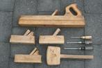 4 x antieke blokschaven + gratis houten hamer kleine prijs:, Antiek en Kunst, Antiek | Gereedschap en Instrumenten, Verzenden