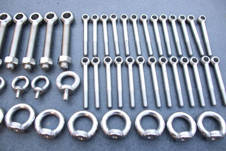 Rvs oogmoeren knevelbouten  karabijnsluitingen wantspanners, Watersport en Boten, Accessoires en Onderhoud, Nieuw, Onderhoud en Reparatie