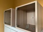 Eket bovenkast met vitrinedeur, tweemaal., Huis en Inrichting, Ophalen, Zo goed als nieuw, 25 tot 50 cm, Minder dan 100 cm