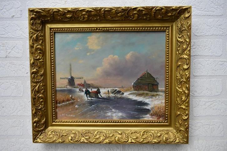 IJsgezicht  Lodewijk Busing 1965, Antiek en Kunst, Kunst | Schilderijen | Klassiek, Ophalen of Verzenden