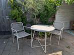 Mooie beige tuin-/bistroset, Tuin en Terras, Ophalen, Zo goed als nieuw