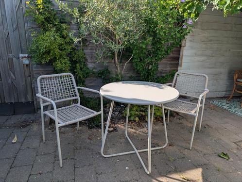 Mooie beige tuin-/bistroset, Tuin en Terras, Tuinsets en Loungesets, Zo goed als nieuw, Ophalen