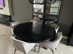 Ronde eettafel 150cm zwart, Ophalen, Zo goed als nieuw