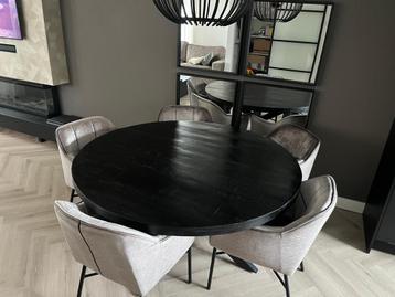 Ronde eettafel 150cm zwart beschikbaar voor biedingen