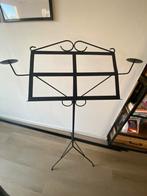 Zwarte (muziek)standaard met kaarsenhouders, Ophalen, Zo goed als nieuw, Muziekstandaard, Overige instrumenten