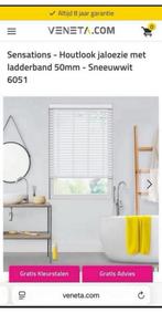 Veneta Sensations houtlook jaloezie sneeuwwit 147 x 161 cm, 100 tot 150 cm, Wit, Ophalen of Verzenden, Zo goed als nieuw