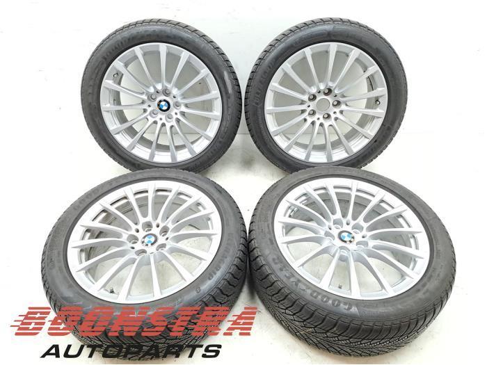 Sportvelgenset + winterbanden van een BMW 5-Serie, Auto-onderdelen, Banden en Velgen, Gebruikt, 3 maanden garantie, Ophalen of Verzenden