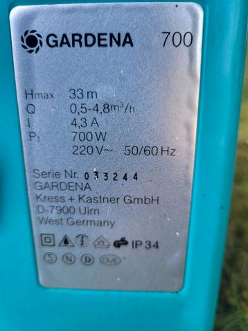 Gardena tuinpomp beschikbaar voor biedingen
