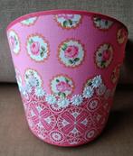 Lampenkap van Juul/ gebloemde roze/wit/oranje/kant, Huis en Inrichting, Overige kleuren, Rond, Ophalen of Verzenden, Zo goed als nieuw