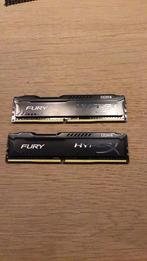 Hyperx Fury Black ddr4 16gb (2x8gb) RAM geheugen, Computers en Software, RAM geheugen, Ophalen of Verzenden, Zo goed als nieuw