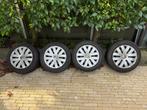 4 winterbanden Continental TS800 + stalen velgen Volkswagen, Ophalen, Gebruikt, 15 inch, Band(en)