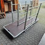 degelijke platenrek op metalen frame 200x80 cm, Gebruikt, 200 cm of meer, Ophalen of Verzenden, 75 tot 100 cm