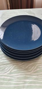 8 Donkerblauwe Ikea borden - 2 met kleine beschadigingen, Huis en Inrichting, Gebruikt, Ophalen of Verzenden, Bord(en), Effen