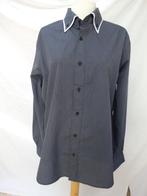 A ONE grijs/ blauw gestreept overhemd - maat XL, Kleding | Heren, Overhemden, Grijs, Halswijdte 43/44 (XL), A ONE, Ophalen of Verzenden