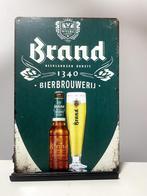 Brand bier metalen reclamebord (Old Look), Verzamelen, Ophalen of Verzenden, Nieuw, Reclamebord, Plaat of Schild, Brand