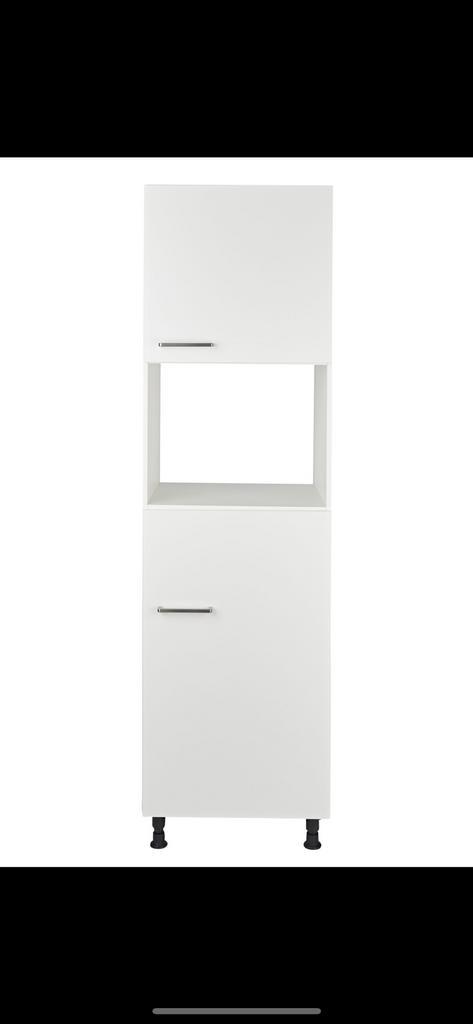 Nobilia Hoge-ombouwkast voor koelkast en magnetron, Huis en Inrichting, Keuken | Complete keukens, Nieuw, Wit, Kunststof, Ophalen