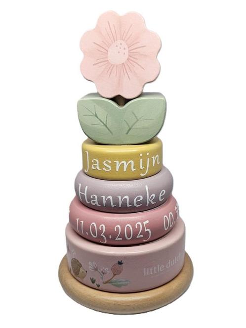 Little Dutch Tuimelstapelaar met naam, Kinderen en Baby's, Speelgoed | Houten speelgoed, Nieuw, Overige typen, Ophalen of Verzenden