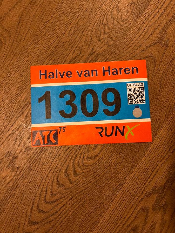 Startbewijs halve marathon - Halve van Haren, Tickets en Kaartjes, Sport | Overige, Eén persoon, Maart