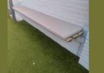 Tuinbank gevelbank industrieel mahonie hout xl en gegalvanis, Tuin en Terras, Tuinbanken, Ophalen, Hout