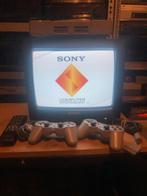 PlayStation 1 (PS1) met 2 controllers en crt tv, Met 2 controllers, Ophalen of Verzenden, Gebruikt, Met games