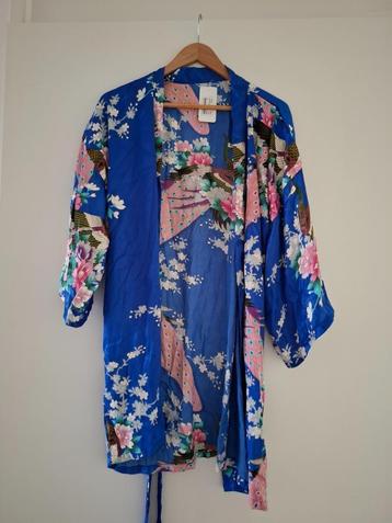 Blauwe Kimono Satijn List D'Or(NIEUW) beschikbaar voor biedingen
