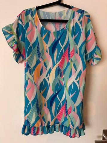 Nieuwe top/tuniek blauw, one size t/m maat 44/46 beschikbaar voor biedingen