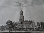gravure Stadhuis en Cunerakerk Rhenen Hendrik Spilman 1754, Antiek en Kunst, Verzenden