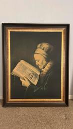 Klassiek portret – vrouw lezend bij kaarslicht, Antiek en Kunst, Ophalen