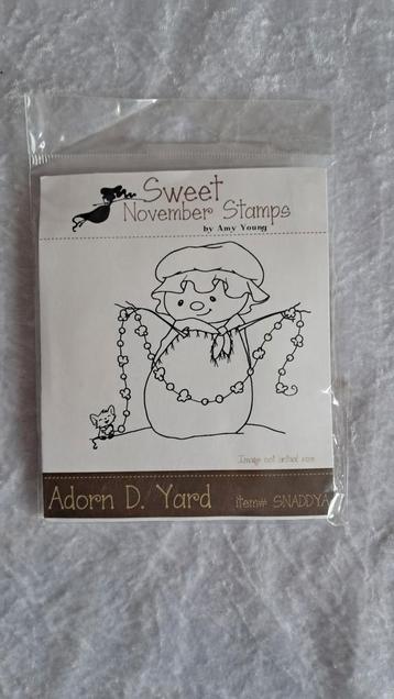 Nieuwe rubberen stempel Adorn D. yard, Sweet November, kerst beschikbaar voor biedingen
