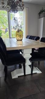 Eetafel met salontafel, Huis en Inrichting, Tafels | Eettafels, Ophalen, 100 tot 150 cm, Eikenhout, 50 tot 100 cm