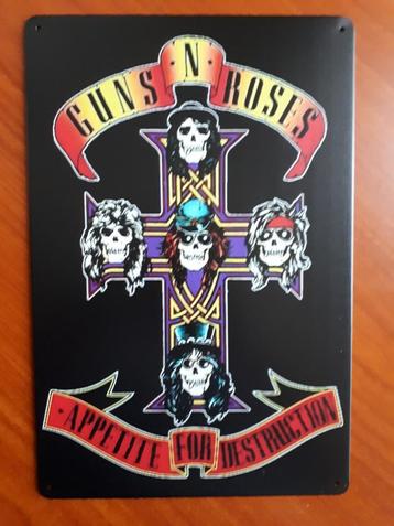 Guns N Roses 20x30 cm Reclamebord  beschikbaar voor biedingen