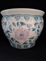 Vintage Chinese bloempot, Rond, Ophalen of Verzenden, Zo goed als nieuw, Minder dan 25 cm