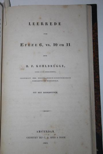 Kohlbrugge - Leerredenen over de Heilige Geest en Efeze 6  beschikbaar voor biedingen