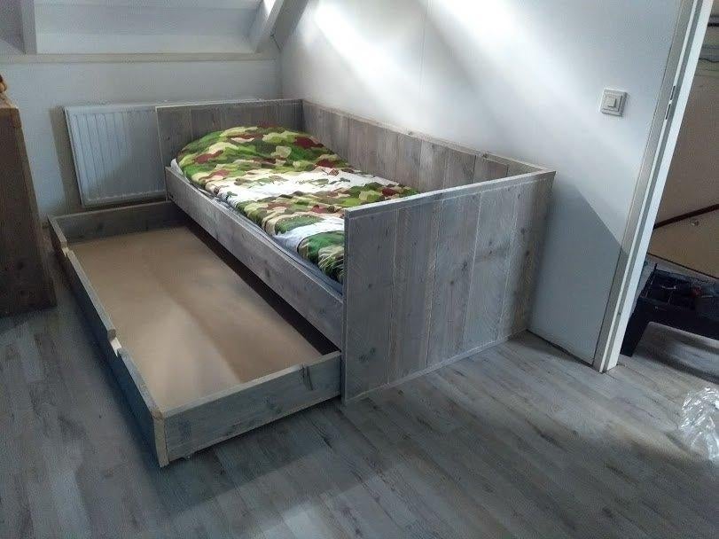 bedden van steigerhout / ook 210, 220 enz., Verzenden, Nieuw, 180 cm of meer, 100 cm of meer