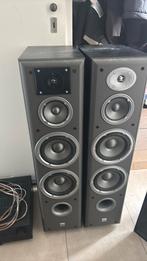 Stereo muziek boxen set, Audio, Tv en Foto, Luidsprekers, Gebruikt, 60 tot 120 watt, Front, Rear of Stereo speakers, Ophalen