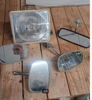 Oldtimer autospiegels en  autolamp 5 euro per stuk beschikbaar voor biedingen