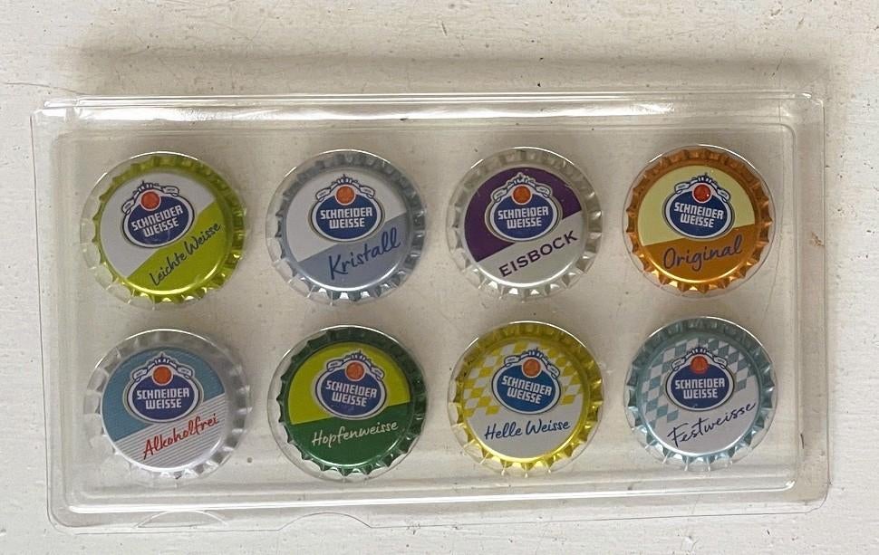 Schneider Weisse - 8 bierdoppen in blister - 100% NIEUW, Verzamelen, Biermerken, Verzenden, Nieuw, Overige merken