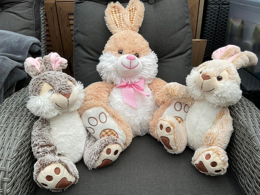 3 x nieuwe zgan Simba paashaas konijn of haas groot klein, Ophalen, Nieuw