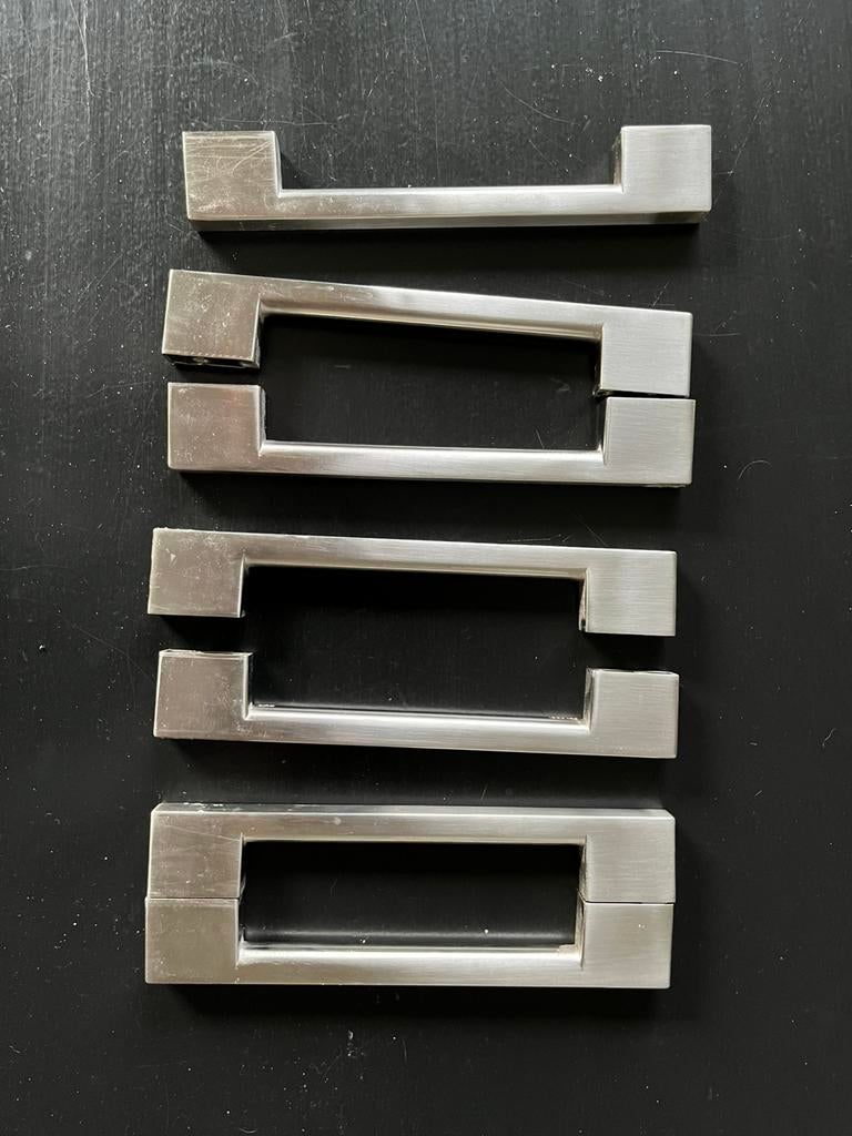 Rvs handgrepen 7 stuks 18,5 cm Gamma, Doe-het-zelf en Verbouw, Hang- en Sluitwerk, Ophalen of Verzenden, Zo goed als nieuw, Rvs